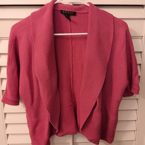 3/$15 Lauren by Ralph Lauren Hot Pink Shrug 💗 - size L